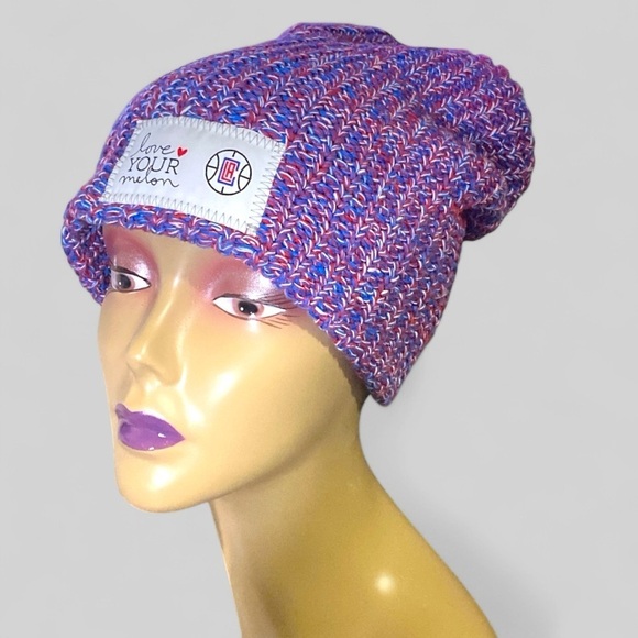 NBA LA Clippers “Love ❤️ Your Melon” Chunky Knit Beanie Cap Hat OS Team Colors - Picture 1 of 8